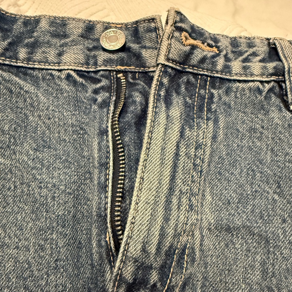 Zara Blue Denim Mini Skirt with Pockets - Picture 3 of 7